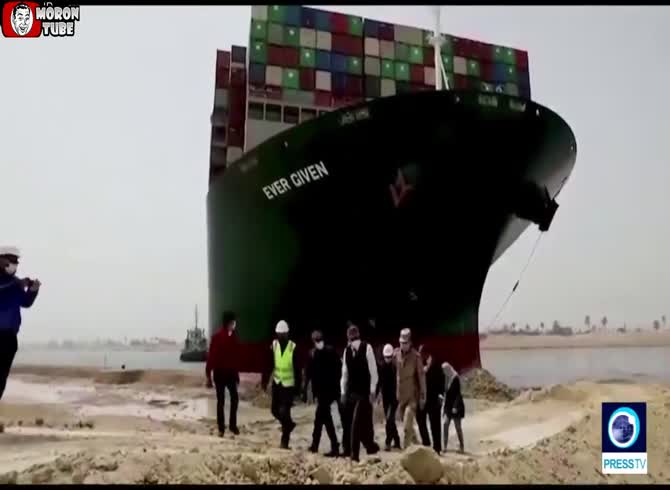 Video :Container ship runs aground in Suez Canal, blocking global maritime traffic